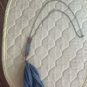 Fashion Jewelry Blue Tassel Necklace